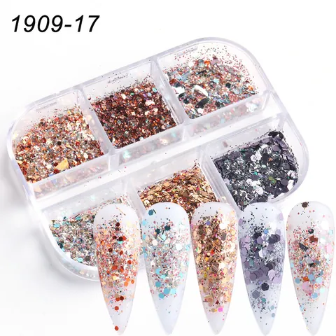 Holografische Nagelglitter Pailletten Onregelmatige Vlokken Laser Hart Ster Maan Vormen Zeemeermin Aurora Poeder Voor DIY Nagelkunst Decoraties Vrouwen Schoonheid Accessoires