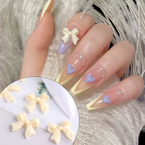 Decorazioni Nail Art Fiocco in Resina Opaca Ciondoli per Unghie Dimensionali a Fiocco per Salone Manicure Professionale Donna Accessori per Unghie Fai-da-Te