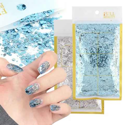 Paillettes Glitter Unghie Cangianti Sirena Esagono Dimensioni Miste Scaglie Scintillanti Per Manicure Fai Da Te Decorazione Unghie