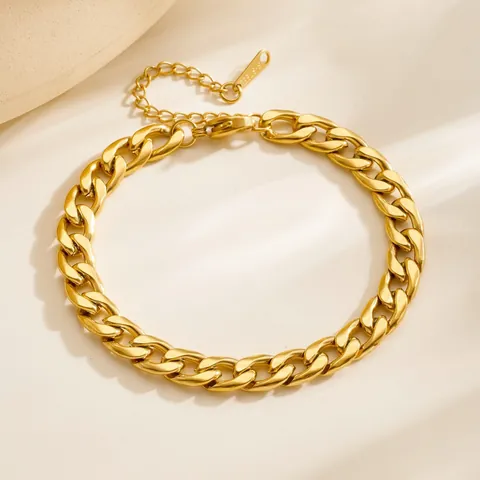Roestvrij Stalen Cubaanse Schakel Armband Voor Mannen Vrouwen Goud Zilver Verguld Hip Hop Minimalistische Sieraden Cadeau