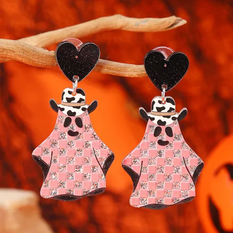 Creativi Orecchini a Goccia in Acrilico per Halloween Motivo Zucca Teschio Fantasma Accessori per Feste Festività Donna