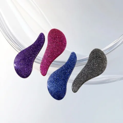 Starry Sky Glitter Hair Brush ABS TPEE Detangling Scalp Massage Comb Anti Static Wet Dry Use Ergonomic For Women Girls