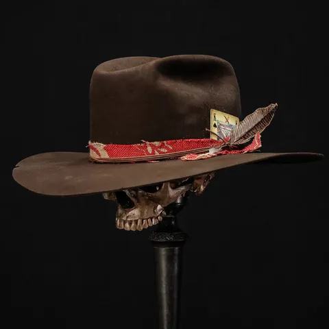 Sombrero Fedora de Lana Vintage Western de Ala Ancha Sombrero de Vaquero de Fieltro Con Pluma Banda Étnica para Hombres Mujeres