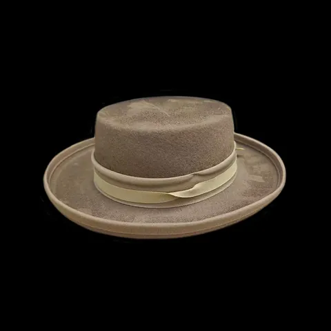 Vintage Wool Felt Distressed Fedora Hat Wide Brim Gothic Steampunk Cowboy Hat For Men Women Fashion Accessory Dark Brown