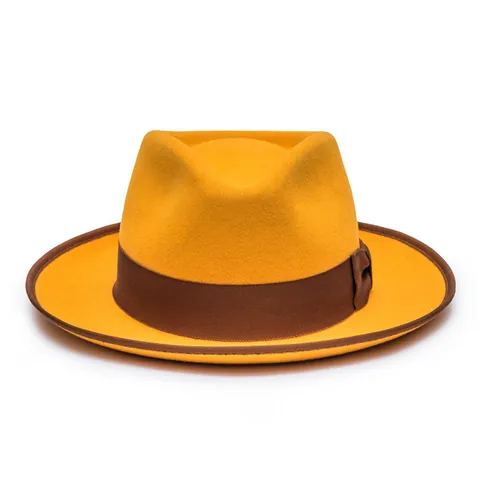 Vintage Wool Felt Fedora Hat For Women Classic Wide Brim Bowtie Ribbon Elegant Solid Color Autumn Winter Dress Hat