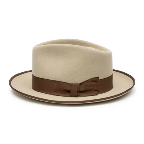 Vintage Wool Felt Fedora Hat For Women Classic Wide Brim Bowtie Ribbon Elegant Solid Color Autumn Winter Dress Hat