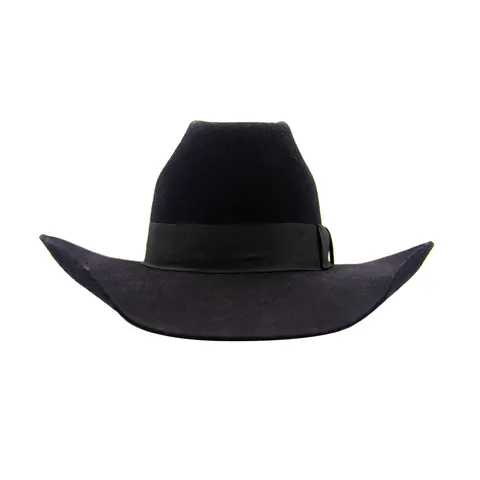 Vintage Western Wool Felt Cowboy Hat For Women Wide Brim Fedora With Ribbon Bow Elegant Solid Color Winter Autumn Party Top Hat