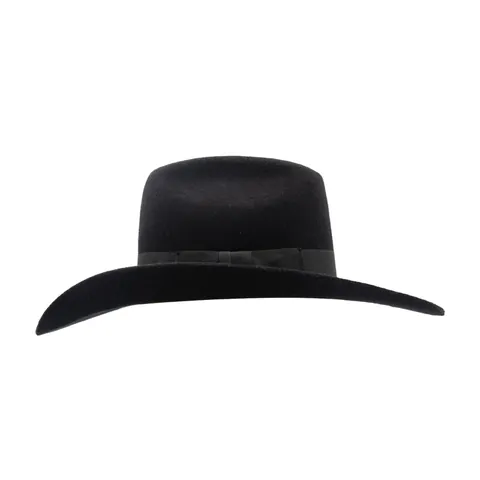 Vintage Western Wool Felt Cowboy Hat For Women Wide Brim Fedora With Ribbon Bow Elegant Solid Color Winter Autumn Party Top Hat