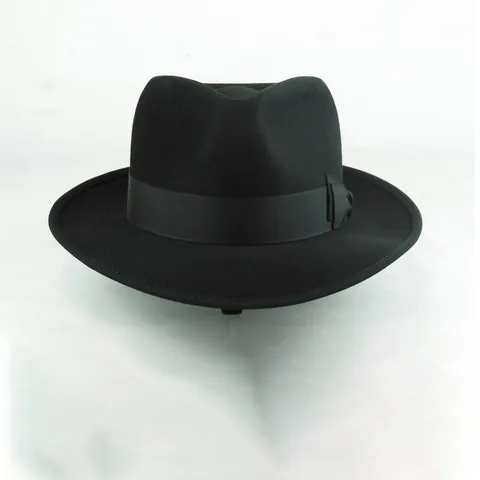 Vintage 100% Wool Felt Fedora Hat For Men Women Wide Brim Ribbon Bow Decor Retro Style Formal Church Jazz Cap Autumn Winter