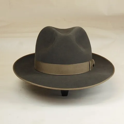 Classic Men's Wool Felt Fedora Hat Wide Brim Panama Style With Grosgrain Ribbon Bow For Autumn Winter Daily Wear