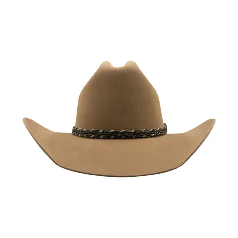 Western Style Pure Wool Cowboy Hat Men Women Fashionable Fedora With Braided Band Tassel Decorative Wide Brim Sun Hat