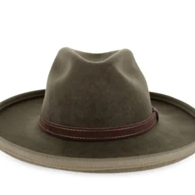 Classic Wool Felt Fedora Hat With Ribbon Decoration Wide Brim Solid Color Vintage Style Sunshade Outdoor Hat For Adults