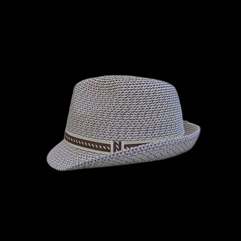 Unisex Summer Paper Straw Fedora Hat Breathable Woven Sun Hat For Beach Travel Outdoor UV Protection Stylish Panama Trilby With Decorative Band