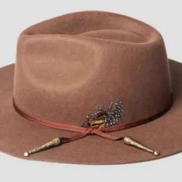 Sombrero Fedora Vintage para Mujer 100% Fieltro de Lana Con Decoración de Plumas Correa Trenzada Elegante Ala Ancha