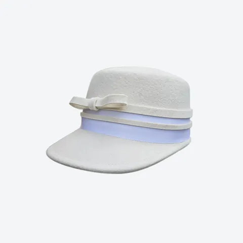 Damen Vintage Wollfilz Glockenhut Eleganter Reiterhut Mit Schleifendekoration Kontrastband Herbst Winter Mode Hut