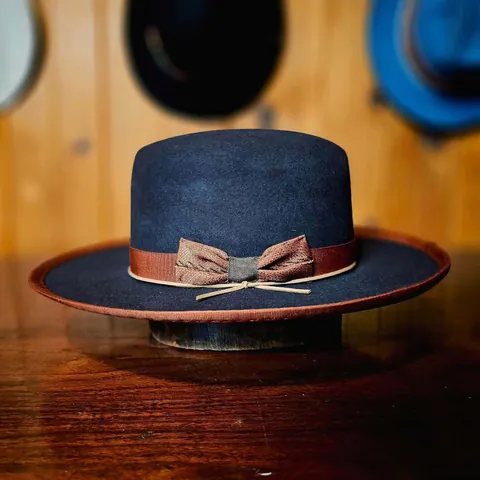 Vintage 100% Wool Felt Fedora Hat For Women Men Wide Brim Ribbon Bow Decor Contrast Binding Winter Autumn Warm Jazz Hat