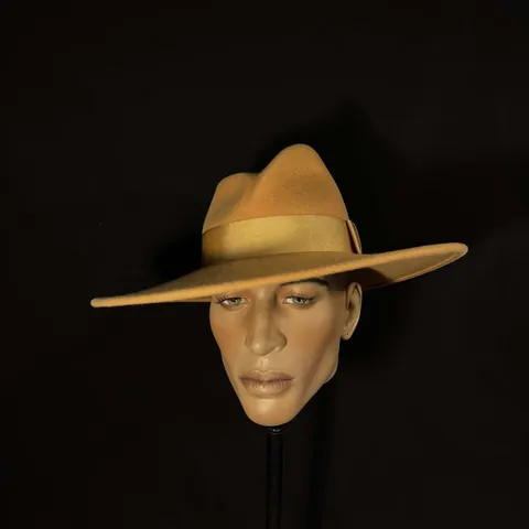 Elegant Women Wool Felt Fedora Hat Wide Brim Fashion Church Hat With Satin Ribbon Feather Flower Decoration