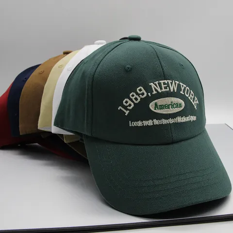 Retro 1989 New York Embroidery Cotton Baseball Cap For Men Women Summer Breathable Sun Protection Adjustable Peaked Hat Outdoor Travel Fashion Cap