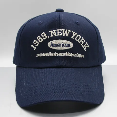 Retro 1989 New York Embroidery Cotton Baseball Cap For Men Women Summer Breathable Sun Protection Adjustable Peaked Hat Outdoor Travel Fashion Cap