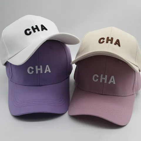 Gorra de Béisbol Ajustable de Algodón Unisex Con Bordado de Letras CHA Sombrero para el Sol Casual para Hombres Mujeres Viajes al Aire Libre