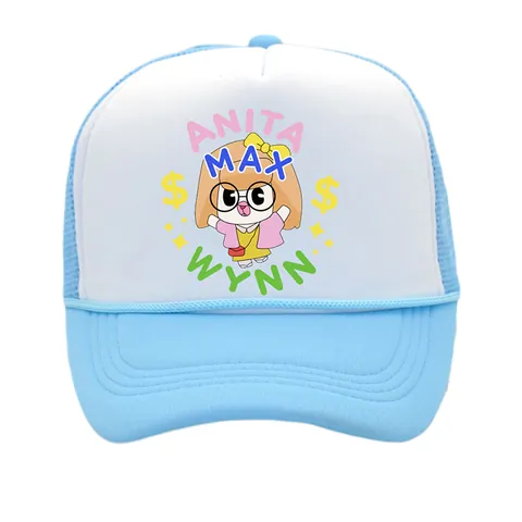 Anita Max Wynn Trucker Hat Drake Meme Cartoon Print Mesh Snapback Baseball Cap For Men Women Adjustable Breathable Summer Sun Hat