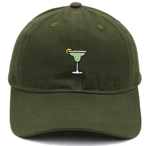 Berretto da Baseball in Cotone Unisex Ricamo Cocktail Margarita Parasole Dad Hat per Estate Viaggio all'aperto Berretto Sportivo Regolabile