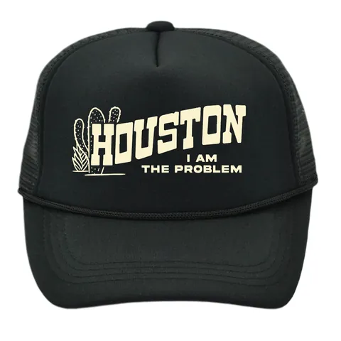 Cappello Trucker Stampa Houston Per Uomo Donna Estate Traspirante Mesh Baseball Cap Retro Hip Hop Regolabile Outdoor