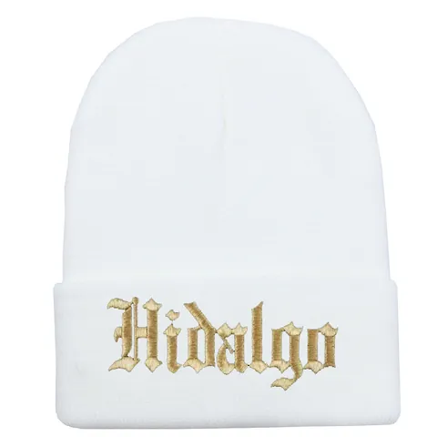 Hidalgo Berretto in Maglia con Ricamo Lettere Gotiche Uomo Donna Inverno Caldo Acrilico Hip Hop Streetwear Berretto