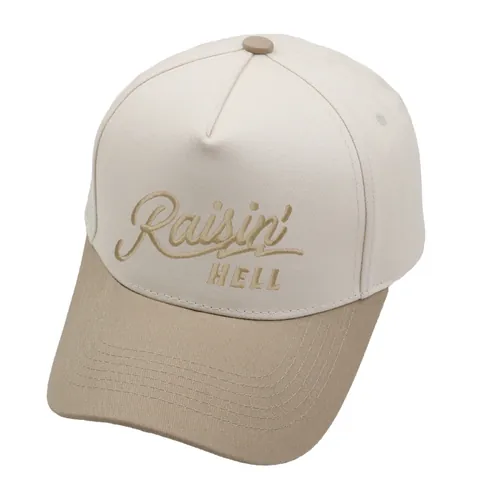 Gorra de Béisbol de Color de Contraste Bordada Raisin' Hell Sombrero de Sol de Algodón Ajustable para Hombres Mujeres
