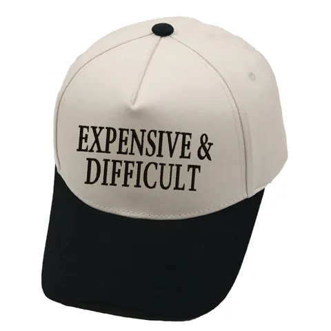 Cotton Embroidered Expensive Difficult Trucker Hat Colorblock Baseball Cap For Men Women Casual Sun Shade Sport Snapback Hat