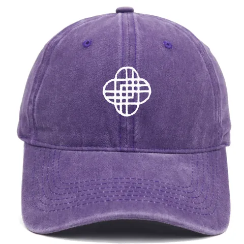 Vintage Washed Cotton Embroidery Baseball Cap Geometric Pattern Retro Sun Hat For Women Men Casual Outdoor Streetwear Snapback