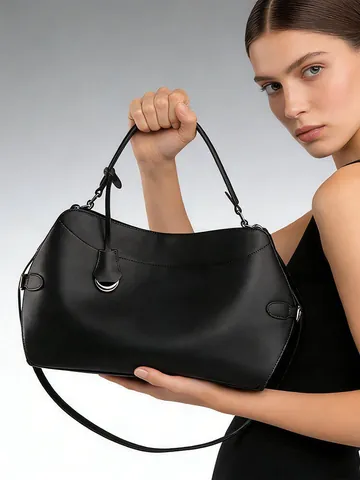 Women Large Capacity PU Leather Tote Handbag Minimalist Solid Color Shoulder Crossbody Bag Fashion Commuting Work Office Bag