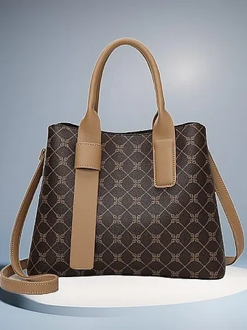 Retro Print Tote Bag Voor Vrouwen Grote Capaciteit Handtas PU Leer Schoudertas Crossbody Messenger Bag Commuter Werktas