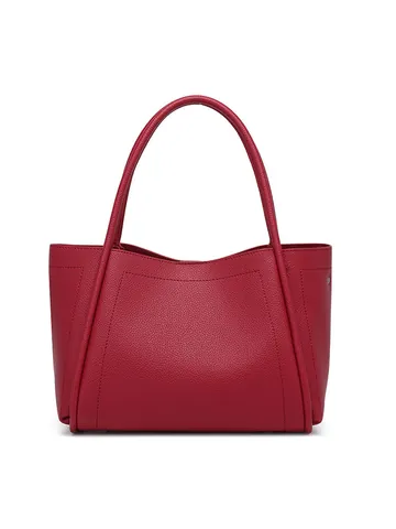Dames Grote Capaciteit PU Leer Lychee Patroon Draagtas Minimalistisch Zacht Woon-werkverkeer Handtas Schoudertas Casual Kantoor Tas