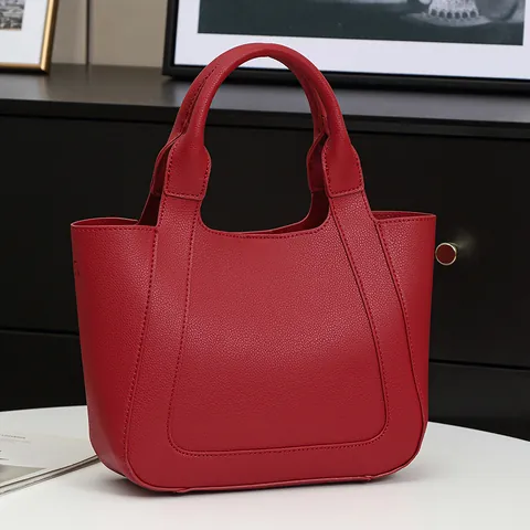 Mujer Bolso Tote de Cuero PU Patrón Lichi Bolso de Mano Commute Casual Bolso de Hombro Gran Capacidad Bolso Asa Superior