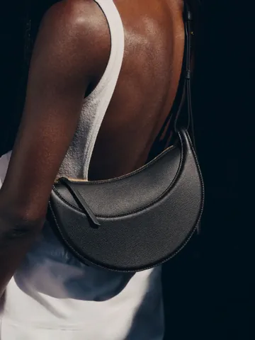 Bolso Hobo de Media Luna de Moda para Mujer Minimalista Cuero de PU Bolso de Axila Gran Capacidad Bandolera Correa Ajustable