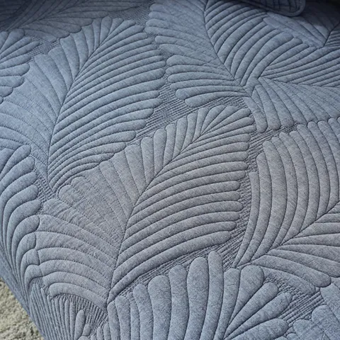 Nordic Washed Cotton Quilted Sofa Cover Banana Leaf Pattern Thick Non-slip Furniture Protector For Living Room Modern Decor