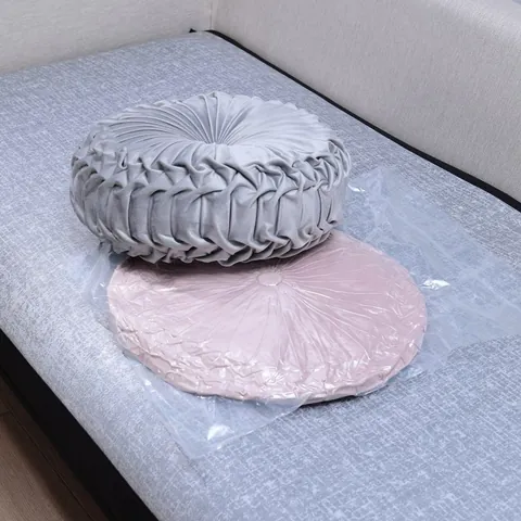 Luxus Holländischer Samt Rund Plissiert Kissen Kürbisform Bodenkissen Handgefertigt Deko Sitzpolster Für Sofa Bett Zuhause Büro