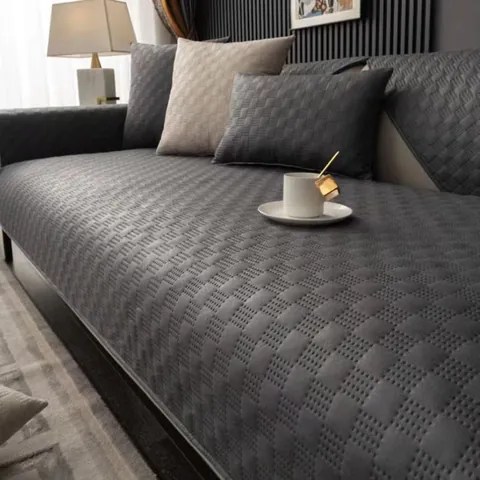 Technical Cloth Waterproof Sofa Cushion Quilted Grid Non-slip Sofa Slipcover Modern Minimalist Universal Furniture Protector