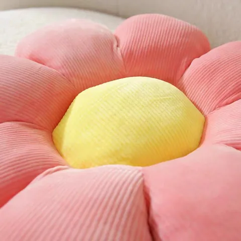 Modern Sunflower Shape Plush Cushion Corduroy Flower Petal Seat Pillow Decorative Soft Throw Pillow For Sofa Bedroom Living Room Home Decor