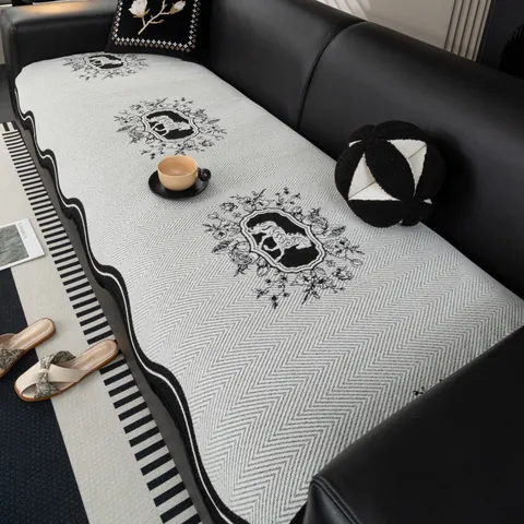 Modern Chenille Jacquard Sofa Kussen Antislip Kattenkrabbestendig Meubelbeschermer Voor Woonkamer Luxe Huisdecoratie