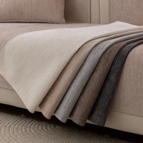 Modern Chenille Jacquard Sofa Cover Non Slip Sectional Sofa Cushion Striped Furniture Protector Furniture Cover For Living Room