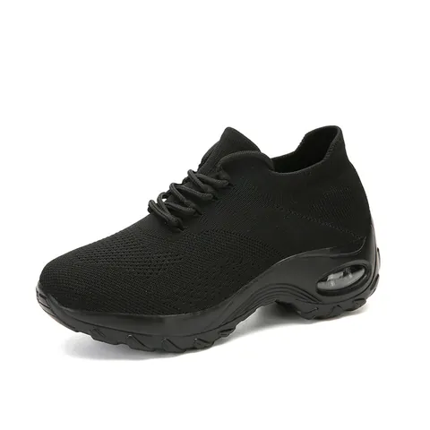 Baskets en Maille Respirante pour Femmes Chaussures de Marche Décontractées Légères en Tricot Fly Cushion Sportives pour Voyage