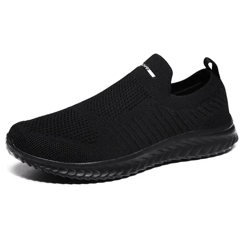 Unisex Breathable Mesh Running Shoes Slip-on Casual Sneakers Lightweight EVA Sole Outdoor Sport Shoes For Men And Women