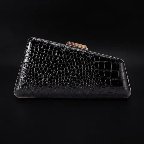 Abendtasche Damen Clutch PU Leder Krokodil Schlangenmuster Metallverschluss Elegant Party Hochzeit Schultertasche