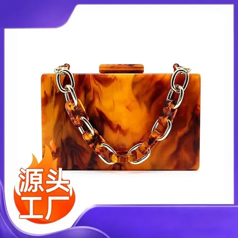 Bolso De Noche Clutch Acrílico Patrón Mármol Caja Con Cadena Para Boda Fiesta Estilo Vintage Mujeres
