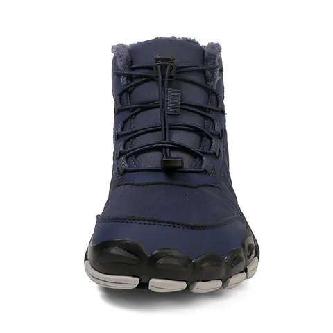 Waterproof Winter Snow Boots For Men Women Fur Lined Barefoot Shoes Outdoor Hiking Shoes Warm Anti-Slip Sport Boots 8820