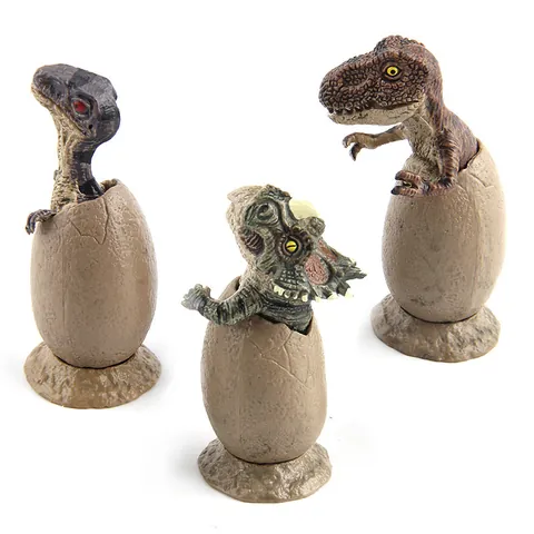 Realistic Hatching Dinosaur Egg Model Plastic Triceratops Velociraptor Figure Toy Educational Science Gift For Kids