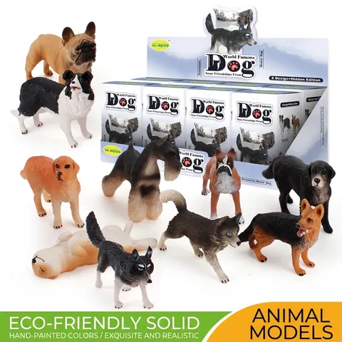 Juguete de Figura de Animal de PVC Realista Simulación de Perro Gato Modelo de Ciclo de Crecimiento Biológico Regalo Educativo para Niños