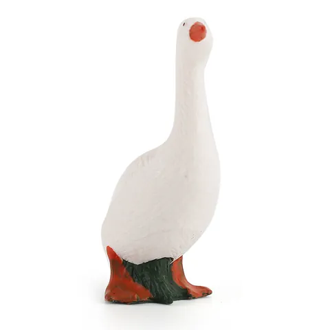 Realistic Simulation White Goose Animal Model PVC Figurine Kids Educational Toy Micro Landscape Home Office Desk Decor